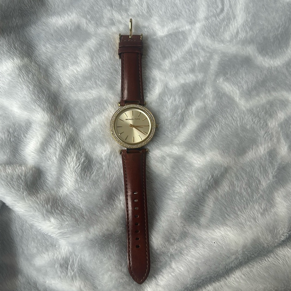 Women’s Michael Kors Leather Wristband Watch MK-2363 - Picture 5 of 13